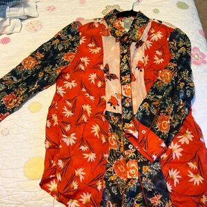 COPY - Multi patterned floral shirt